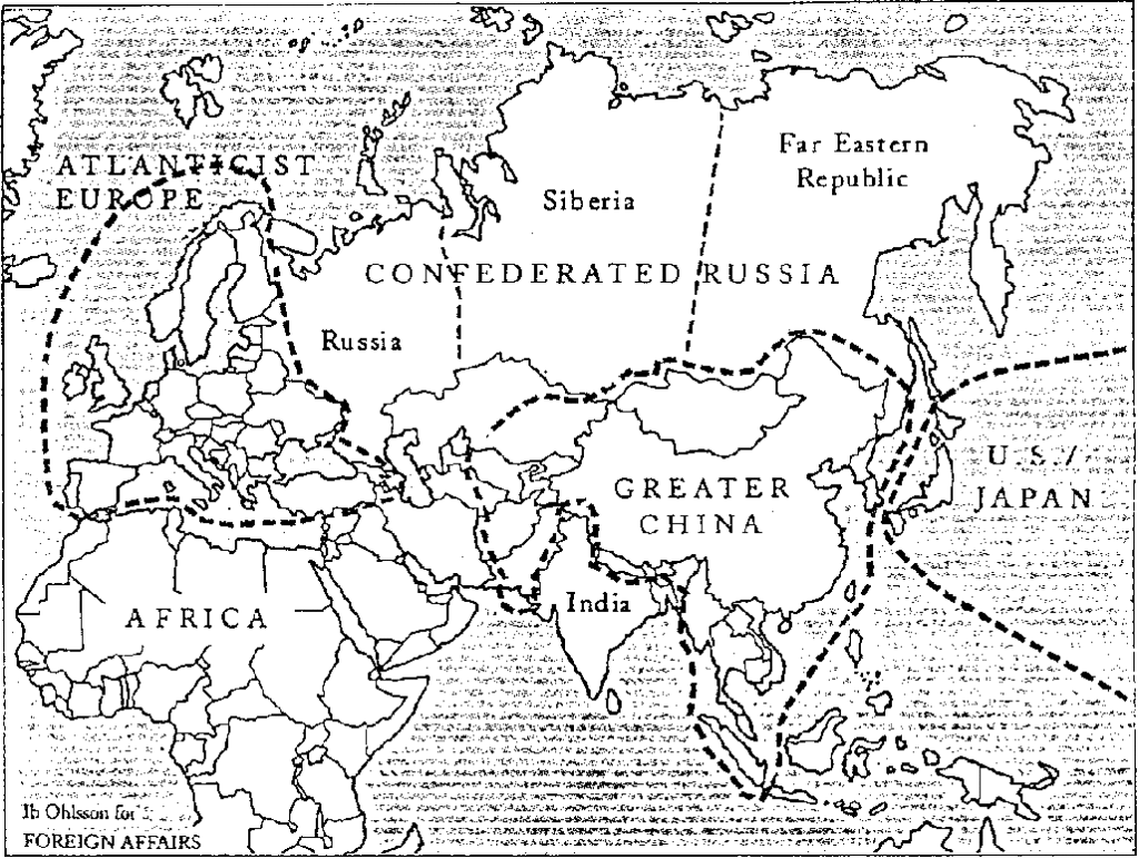 Карта расчлененной россии огонек 1989